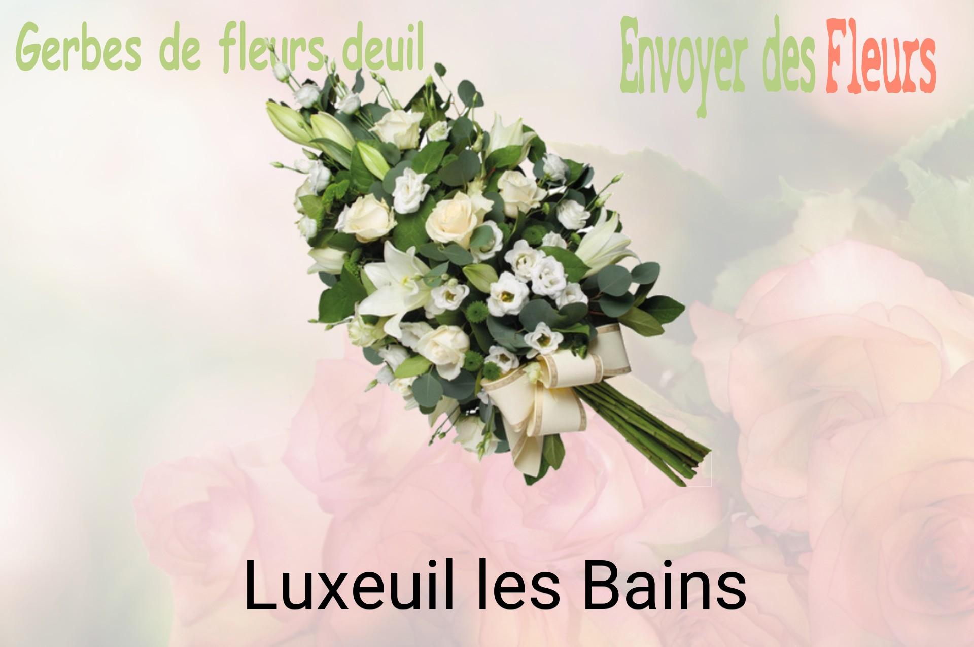 Gerbe de fleurs de deuil livrée à Luxeuil-les-Bains